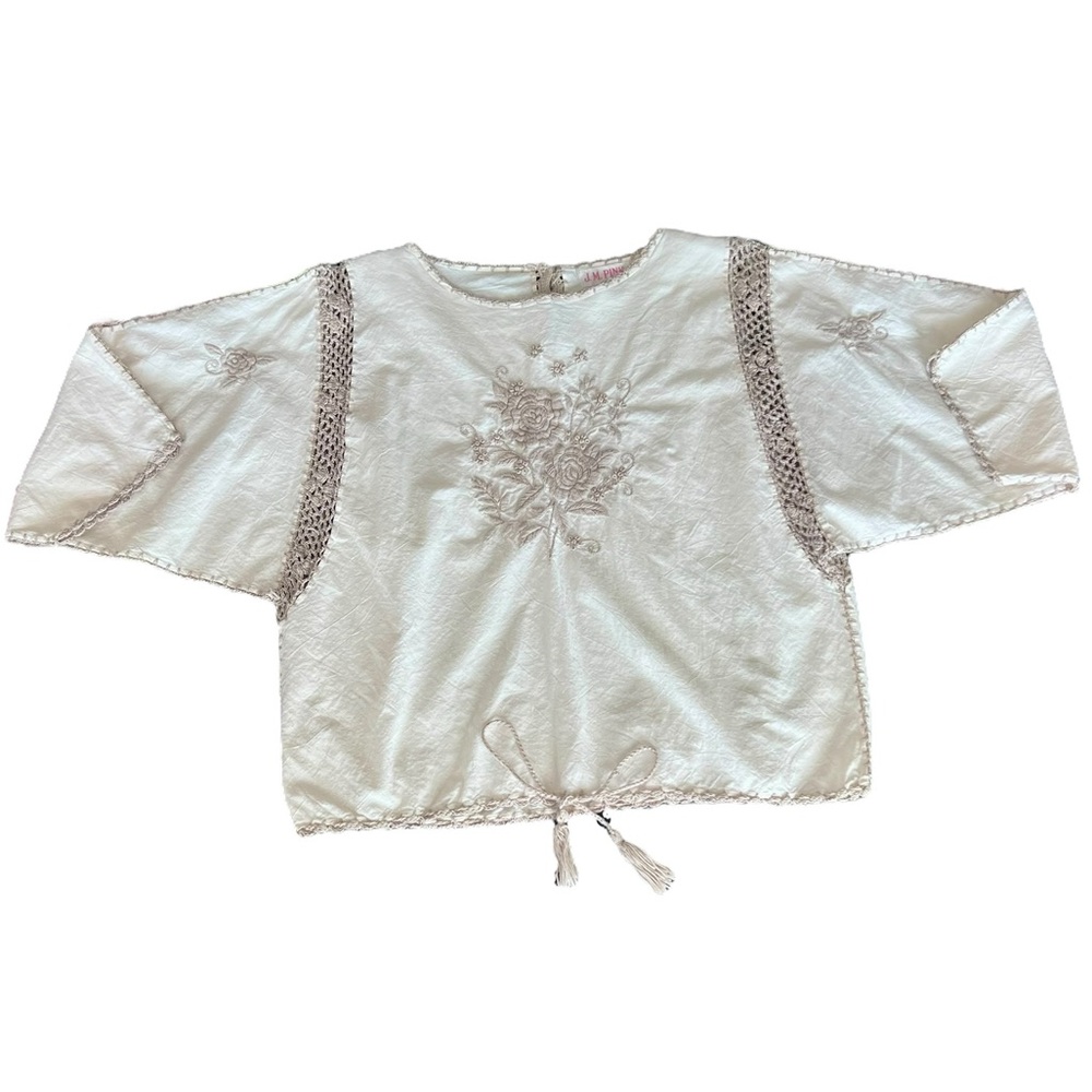 J.M. Pink • Tie Waist Woven Top